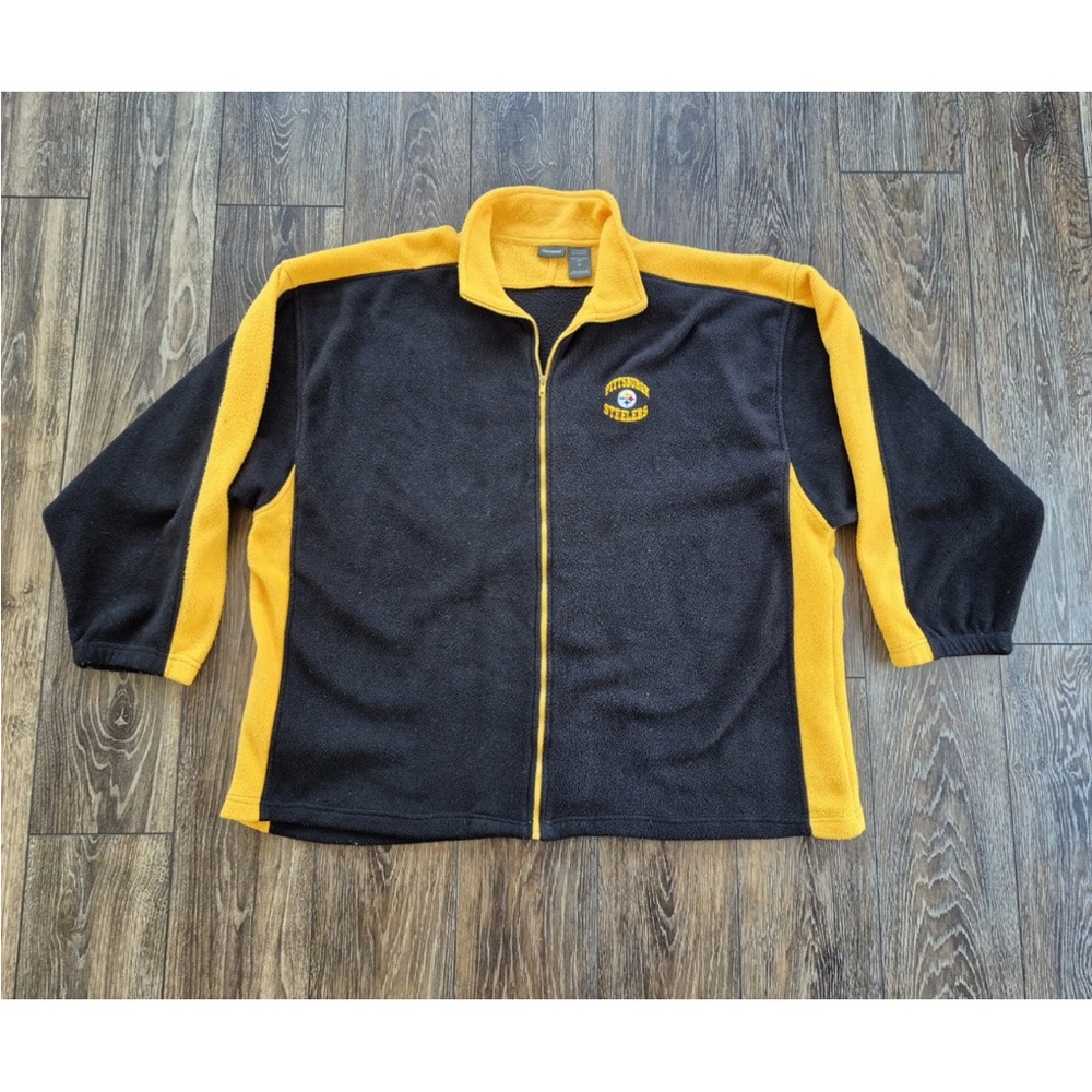 Vintage Pittsburgh Steelers Full-Zip Fleece Jacket Men’s 3XL  Black/Yellow